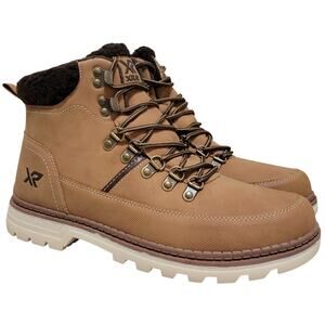 XRAY Men Ephraim Faux Fur Cuff Combat Hiker Boots Size US 10M Tan Brown